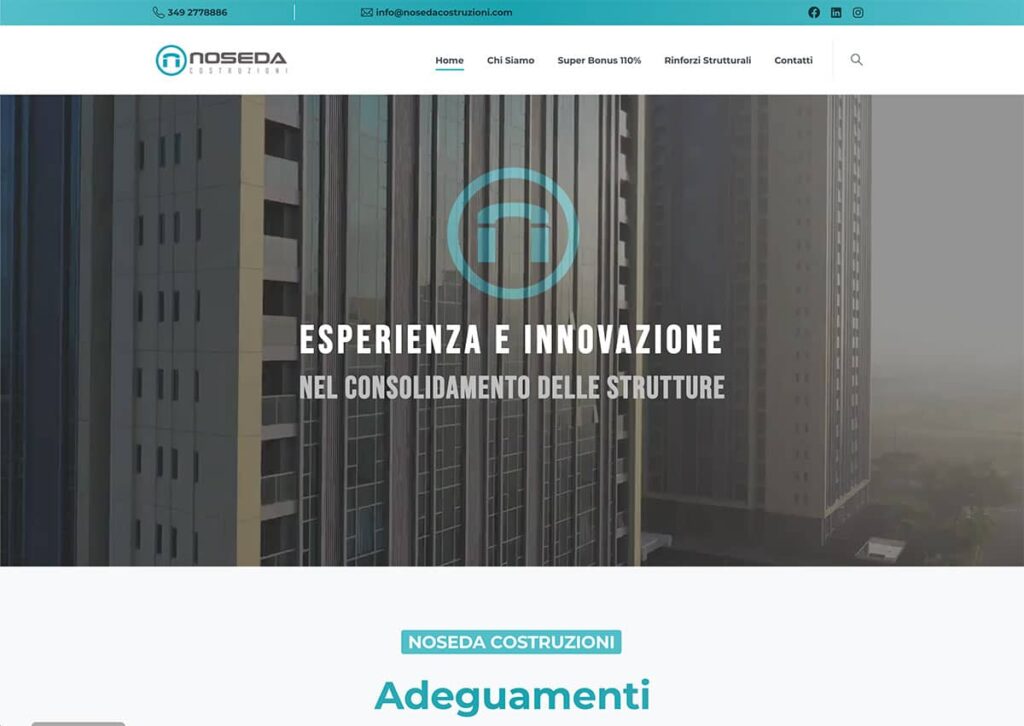 homepage sito