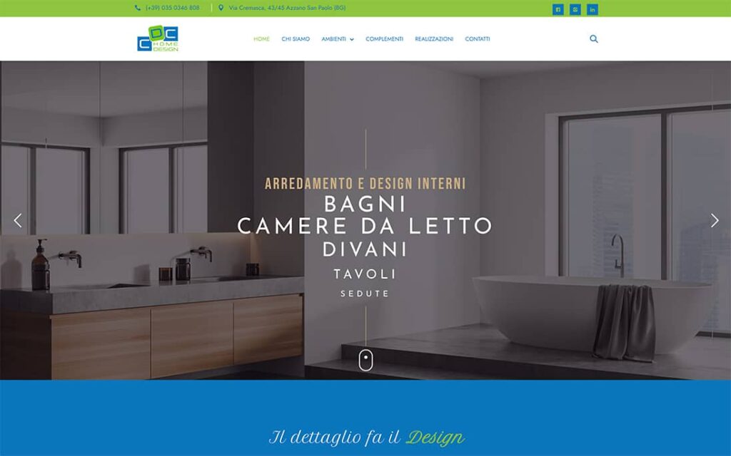 homepage sito